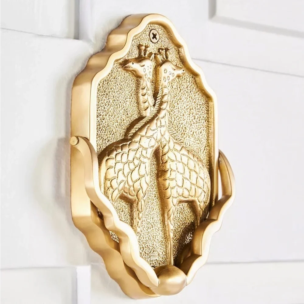 Anthropologie Gia Gold Giraffe Door Knocker New